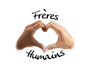 Logo de l'associations frères humains. 2 mains qui forment un coeur